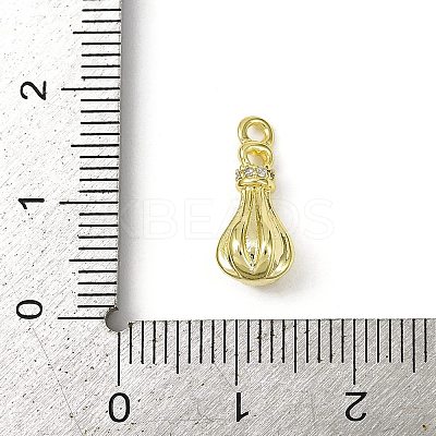 Brass Pave Clear Cubic Zirconia Pendants KK-L238-25G-1