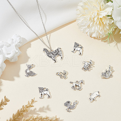 80PCS 10Style Tibetan Style Alloy Pendants TIBEP-AR0001-11-1