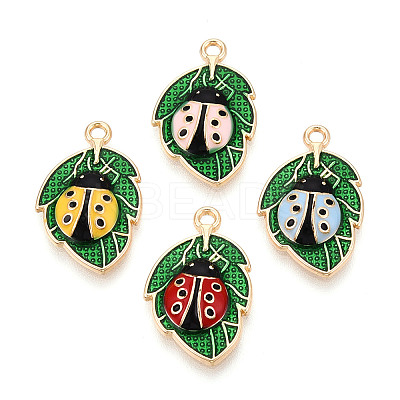 Alloy Enamel Pendants ENAM-N064-13KCG-1