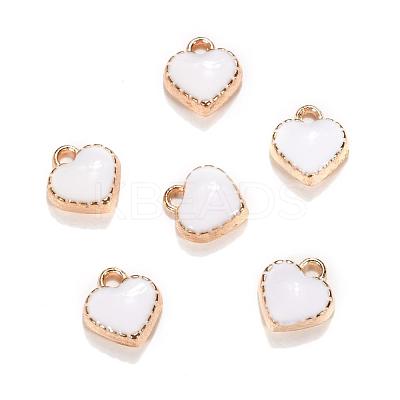 Heart Alloy Enamel Charms X-ENAM-Q033-51B-1