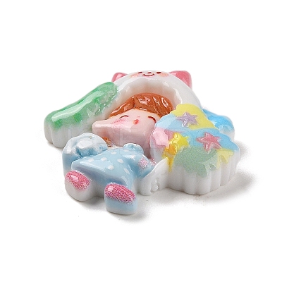 Opaque Resin Decoden Cabochons RESI-R447-03D-1