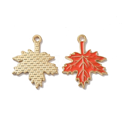 Thanksgiving Day Alloy Enamel Pendants PALLOY-E028-07LG-1