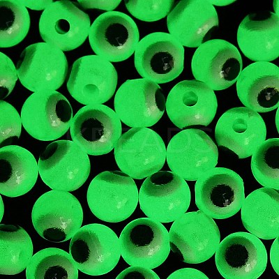 Luminous & Printed Opaque Acrylic Beads LACR-G050-01E-1
