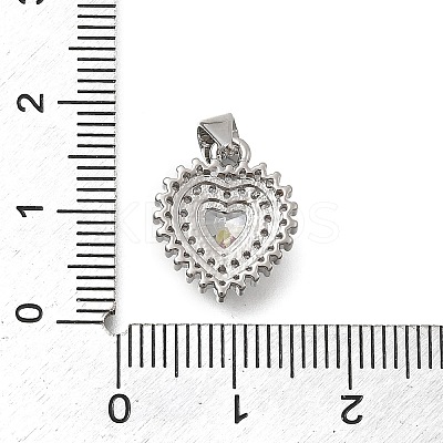 Brass Micro Pave Cubic Zirconia Pendants KK-D431-018P-1