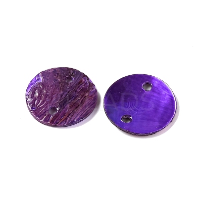 Spray Painted Natural Akoya Shell Connector Charms BSHE-S304-17D-1