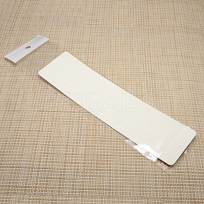 Rectangle Necklace Display Sets Cardboard Paper Cards and Self Adhesive Cellophane Bags X-NDIS-M001-02-1