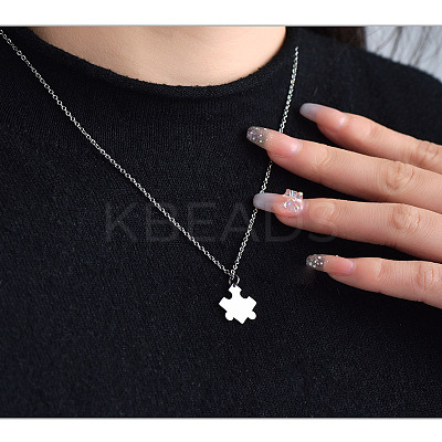 201 Stainless Steel Pendant Cable Chain Necklaces FS-WG816E6-01-1