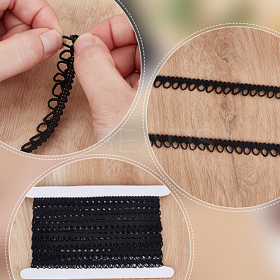 10 Yards Polyester Braided Trims with Elastic Button Loops EC-WR0001-02B-1