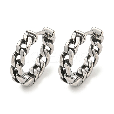 316 Surgical Stainless Steel Hoop Earrings for Women and Men EJEW-D096-15B-AS-1