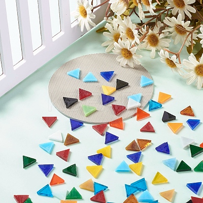 Triangle Mosaic Tiles Glass Cabochons DIY-P045-09-1