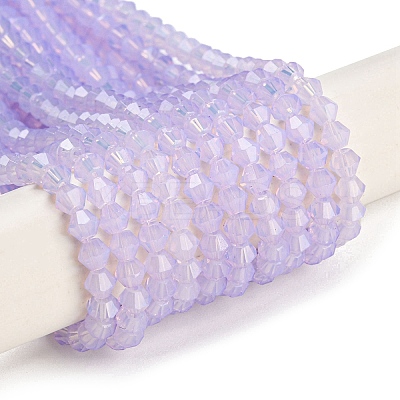 Baking Paint Transparent Glass Beads Strands DGLA-F029-J4mm-07-1