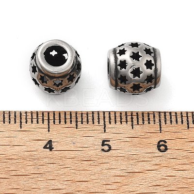 304 Stainless Steel European Beads STAS-V008-39AS-1