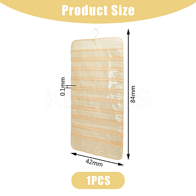 Transparent PVC Double Face Non-Woven Fabrics Jewelry Hanging Display Rolls with Hook ODIS-WH0017-095B-1