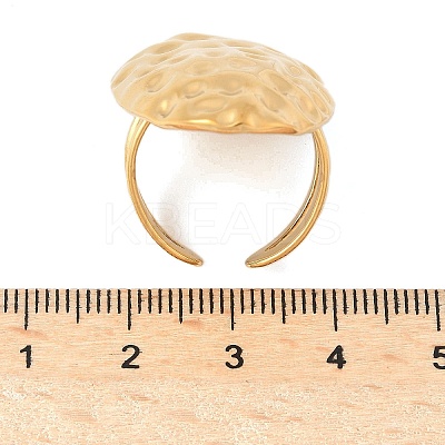 Ocean Themes 304 Stainless Steel Open Cuff Rings for Women LS-RJEW-K293-02C-G-1