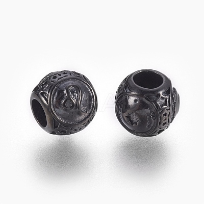 316 Surgical Stainless Steel European Beads STAS-F195-128B-05-1