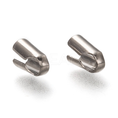 Tarnish Resistant 304 Stainless Steel Folding Crimp Ends X-STAS-G122-09P-B01-1
