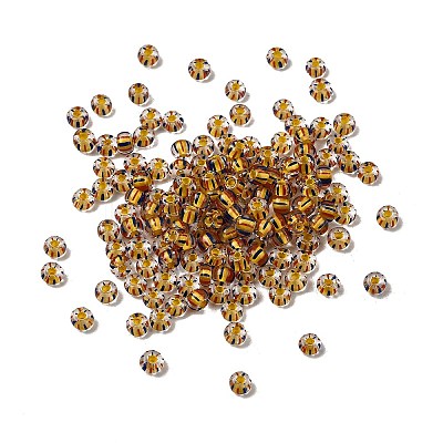 Transparent Stripe Glass Seed Beads GLAA-NH0001-06F-1