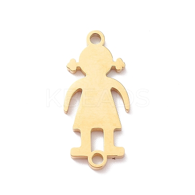 304 Stainless Steel Connector Charms STAS-R119-01G-1