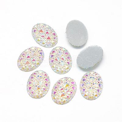 Resin Cabochons CRES-Q194-18x25-10AB-1