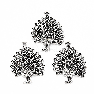 Tibetan Style Alloy Pendant Rhinestone Settings TIBEP-N008-091-1