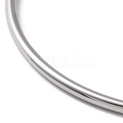Non-Tarnish 304 Stainless Steel Simple Plain Bangle for Women BJEW-F461-01A-P-1