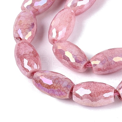 Anti-Tarnish Electroplate Glass Beads Strands EGLA-Q130-02A-14-1