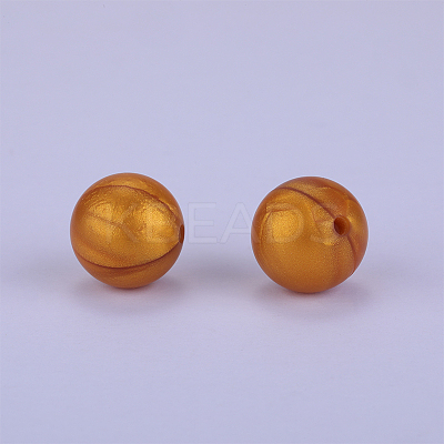 Round Silicone Focal Beads SI-JX0046A-13-1