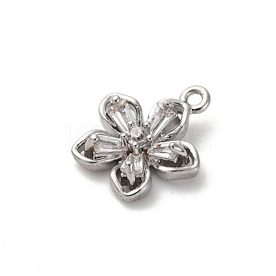 Brass Micro Pave Cubic Zirconia Charms LS-KK-D371-04E-P-1