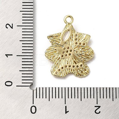 Rack Plating Brass Cubic Zirconia Pendants KK-M267-09G-1