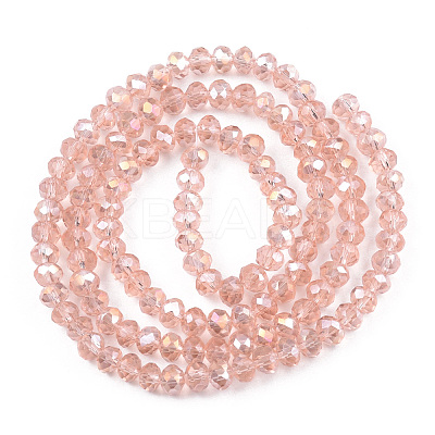 Electroplate Glass Beads Strands EGLA-A034-T6mm-B32-1