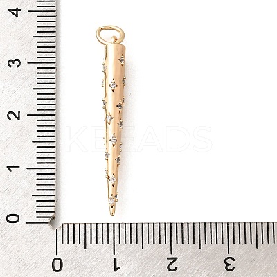 Brass Micro Pave Cubic Zirconia Pendants KK-B127-11G-1