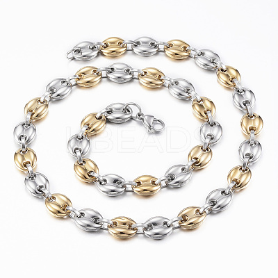 Two Tone 201 Stainless Steel Jewelry Sets SJEW-F157-05GP-1