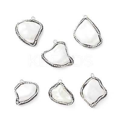 Natural Freshwater Shell Pendants SHEL-F005-08A-1