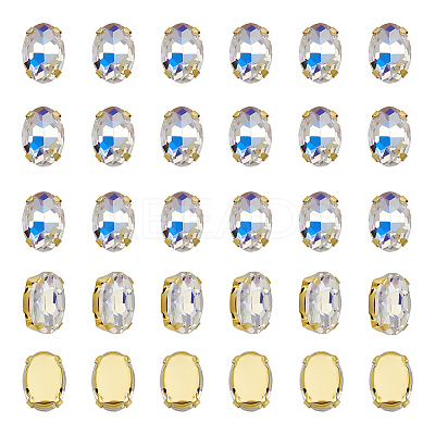 70Pcs Oval Sew on Rhinestone DIY-UN0004-22-1