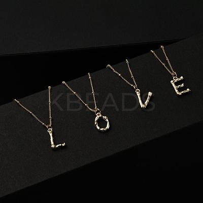 26Pcs A~Z Alphabet Necklaces Making Kits DIY-YW0002-29G-1