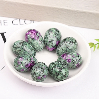 Natural Ruby in Zoisite Egg Figurines Statues for Home Office Desktop Decoration PW-WG1DC51-33-1
