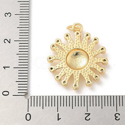 Brass Micro Pave Cubic Zirconia Pendants KK-U044-04G-1