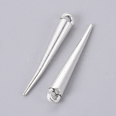 Tibetan Style Alloy Spike Pendants X-TIBEP-A16461-AS-RS-1