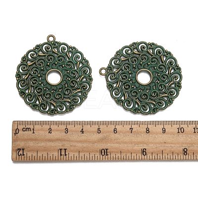 Flat Round Zinc Alloy Big Pendant PALLOY-R065-110-FF-1