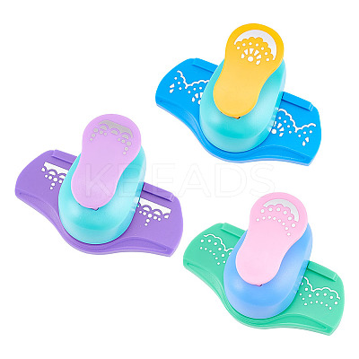 3Pcs 3 Styles Mini Plastic Craft Punch for Scrapbooking & Paper Crafts DIY-GO0001-95-1