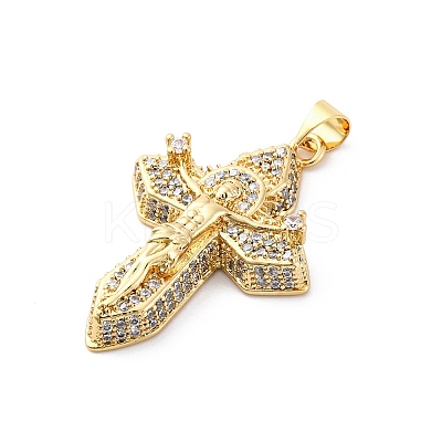 Brass Micro Pave Cubic Zirconia Pendants KK-S510-14G-1