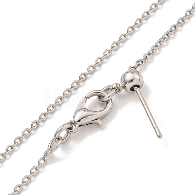 Brass Cable Chain Necklaces for Women NJEW-G084-10P-1
