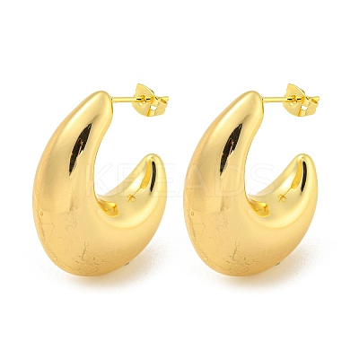 Rack Plating Brass Stud Earrings EJEW-M247-27B-G-1