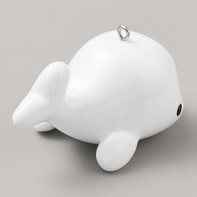 Opaque Resin Sea Animal Pendants LS-RESI-WH0039-05A-P-1
