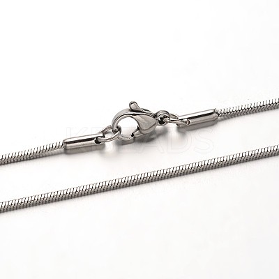 Tarnish Resistant 304 Stainless Steel Herringbone Chain Necklaces NJEW-N0047-08-1