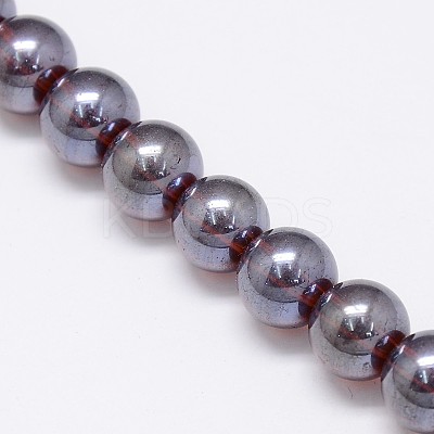 Electroplate Imitation Jade Glass Round Beads Strands EGLA-F037-10mm-M-1