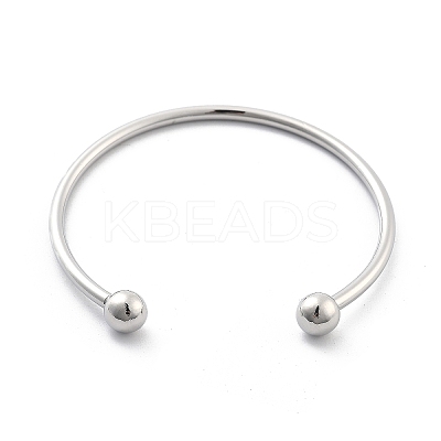 Brass Open Cuff Bangles BJEW-G736-07P-1