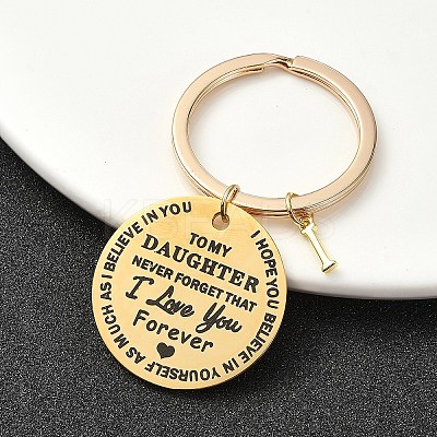 Valentine's Day Brass & 201 Stainless Steel Keychain KEYC-YW00097-09-1