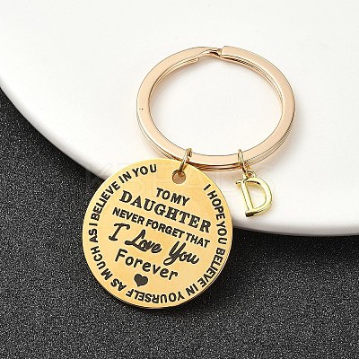 Valentine's Day Brass & 201 Stainless Steel Keychain KEYC-YW00097-04-1