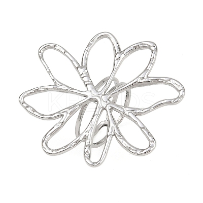Adjustable 304 Stainless Steel Cuff Rings for Women LS-RJEW-B135-02P-1